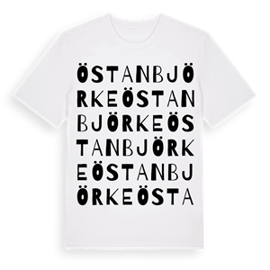 Östanbjörke ordlek t-shirt – ekologisk bomull t-shirt från Pinshirt