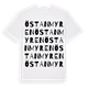 White t-shirt med Östanmyren ordlek t-shirt