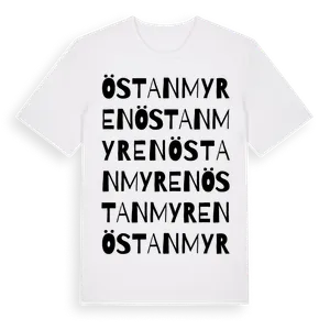 Östanmyren ordlek t-shirt – ekologisk bomull t-shirt från Pinshirt
