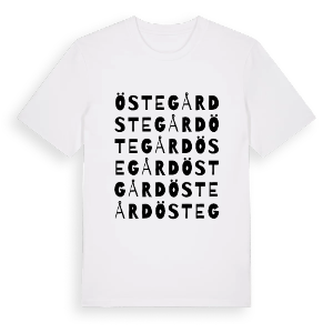 Östegård ordlek t-shirt – ekologisk bomull t-shirt från PinShirt