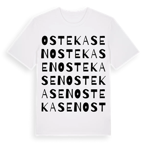 Ostekasen ordlek t-shirt – ekologisk bomull t-shirt från PinShirt
