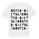 White t-shirt med Öster-Galtskär ordlek t-shirt