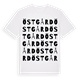 White t-shirt med Östgård ordlek t-shirt