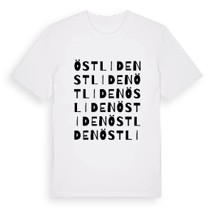 Östliden ordlek t-shirt – ekologisk bomull t-shirt från PinShirt