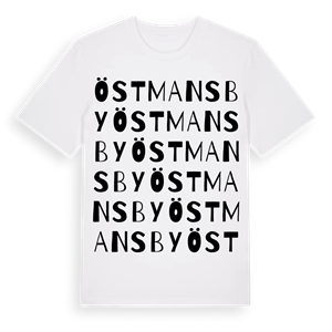 Östmansby ordlek t-shirt – ekologisk bomull t-shirt från Pinshirt