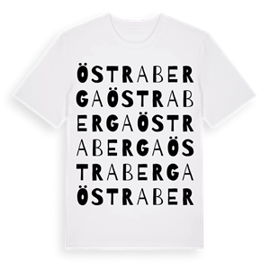 Östra Berga ordlek t-shirt – ekologisk bomull t-shirt från PinShirt