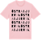 Pink Cotton t-shirt med Östra Bjurvik ordlek t-shirt