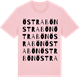 Pink Cotton t-shirt med Östra Bön ordlek t-shirt