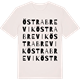 Vintage White t-shirt med Östra Brevik ordlek t-shirt