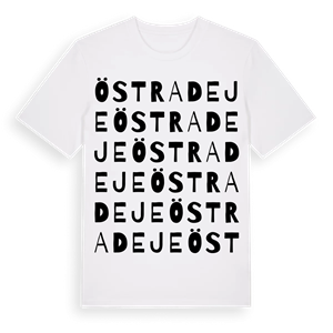 Östra Deje ordlek t-shirt – ekologisk bomull t-shirt från PinShirt