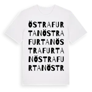 Östra Furtan ordlek t-shirt – ekologisk bomull t-shirt från Pinshirt