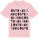 Pink Cotton t-shirt med Östra Glänne ordlek t-shirt