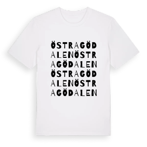 Östra Gödalen ordlek t-shirt – ekologisk bomull t-shirt från PinShirt