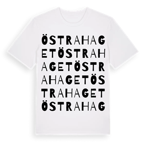 Östra Haget ordlek t-shirt – ekologisk bomull t-shirt från Pinshirt