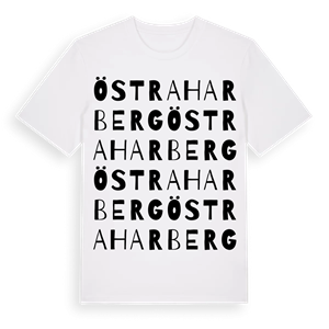 Östra Harberg ordlek t-shirt – ekologisk bomull t-shirt från PinShirt