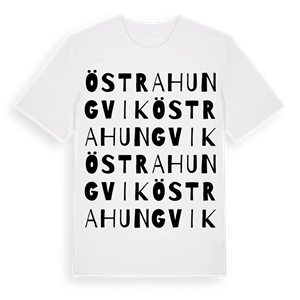 Östra Hungvik ordlek t-shirt – ekologisk bomull t-shirt från PinShirt