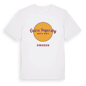 Östra Ingersby cirkel t-shirt – ekologisk bomull t-shirt från PinShirt