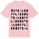 Pink Cotton t-shirt med Östra Kroppkärr ordlek t-shirt