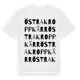 White t-shirt med Östra Kroppkärr ordlek t-shirt
