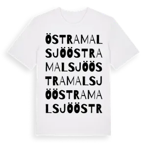 Östra Malsjö ordlek t-shirt – ekologisk bomull t-shirt från Pinshirt