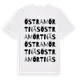 White t-shirt med Östra Mörtnäs ordlek t-shirt