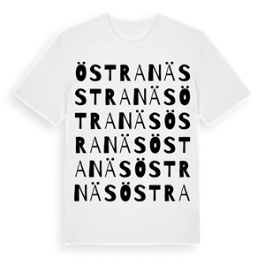 Östra Näs ordlek t-shirt – ekologisk bomull t-shirt från PinShirt
