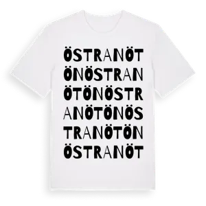 Östra Nötön ordlek t-shirt – ekologisk bomull t-shirt från Pinshirt