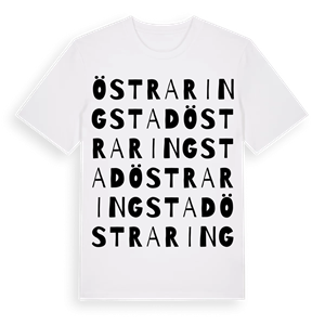 Östra Ringstad ordlek t-shirt – ekologisk bomull t-shirt från PinShirt