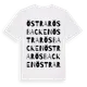 White t-shirt med Östra Rösbacken ordlek t-shirt