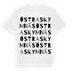 White t-shirt med Östra Skymnäs ordlek t-shirt