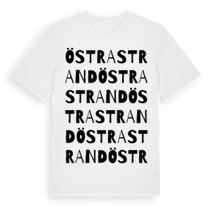 Östra Strand ordlek t-shirt – ekologisk bomull t-shirt från Pinshirt