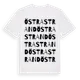 White t-shirt med Östra Strand ordlek t-shirt