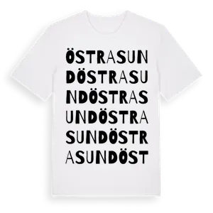 Östra Sund ordlek t-shirt – ekologisk bomull t-shirt från Pinshirt