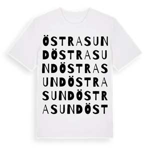 Östra Sund ordlek t-shirt – ekologisk bomull t-shirt från Pinshirt