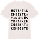 Vintage White t-shirt med Östra Takene ordlek t-shirt