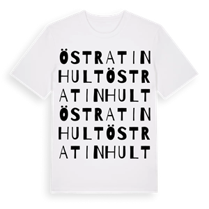 Östra Tinhult ordlek t-shirt – ekologisk bomull t-shirt från Pinshirt