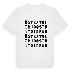 Östra Tolerud ordlek t-shirt – ekologisk bomull t-shirt från PinShirt