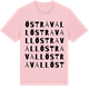 Pink Cotton t-shirt med Östra Vall ordlek t-shirt