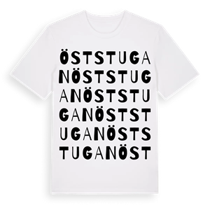 Öststugan ordlek t-shirt – ekologisk bomull t-shirt från PinShirt