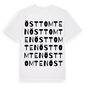 Östtomten ordlek t-shirt – ekologisk bomull t-shirt från PinShirt