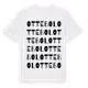 White t-shirt med Ottebol ordlek t-shirt