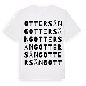 Ottersäng ordlek t-shirt – ekologisk bomull t-shirt från PinShirt