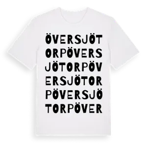 Översjötorp ordlek t-shirt – ekologisk bomull t-shirt från Pinshirt