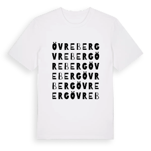 Övre Berg ordlek t-shirt – ekologisk bomull t-shirt från PinShirt