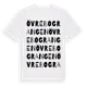 White t-shirt med Övre Bograngen ordlek t-shirt