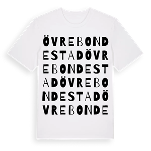 Övre Bondestad ordlek t-shirt – ekologisk bomull t-shirt från Pinshirt