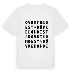 Övre Bondestad ordlek t-shirt – ekologisk bomull t-shirt från PinShirt