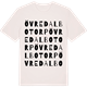 Vintage White t-shirt med Övre Dalbotorp ordlek t-shirt