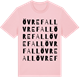Pink Cotton t-shirt med Övre Fall ordlek t-shirt