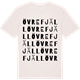 Vintage White t-shirt med Övre Fjäll ordlek t-shirt